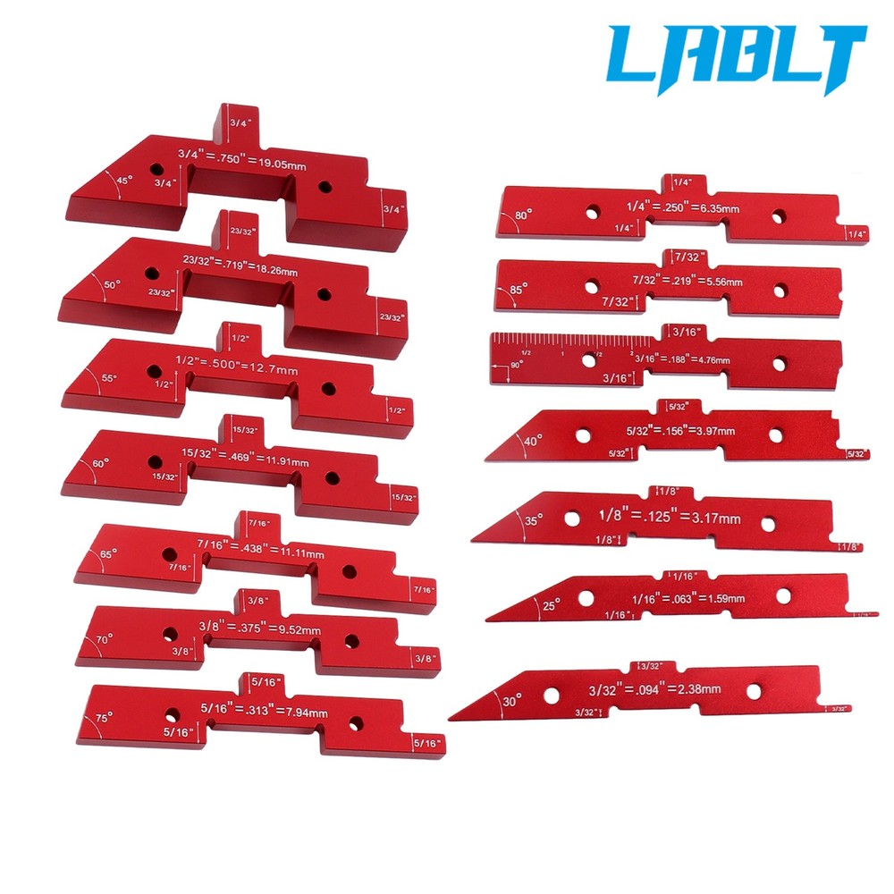 LABLT Height Gauge Router Table Setup Bars Precision Setup Blocks 14piece set