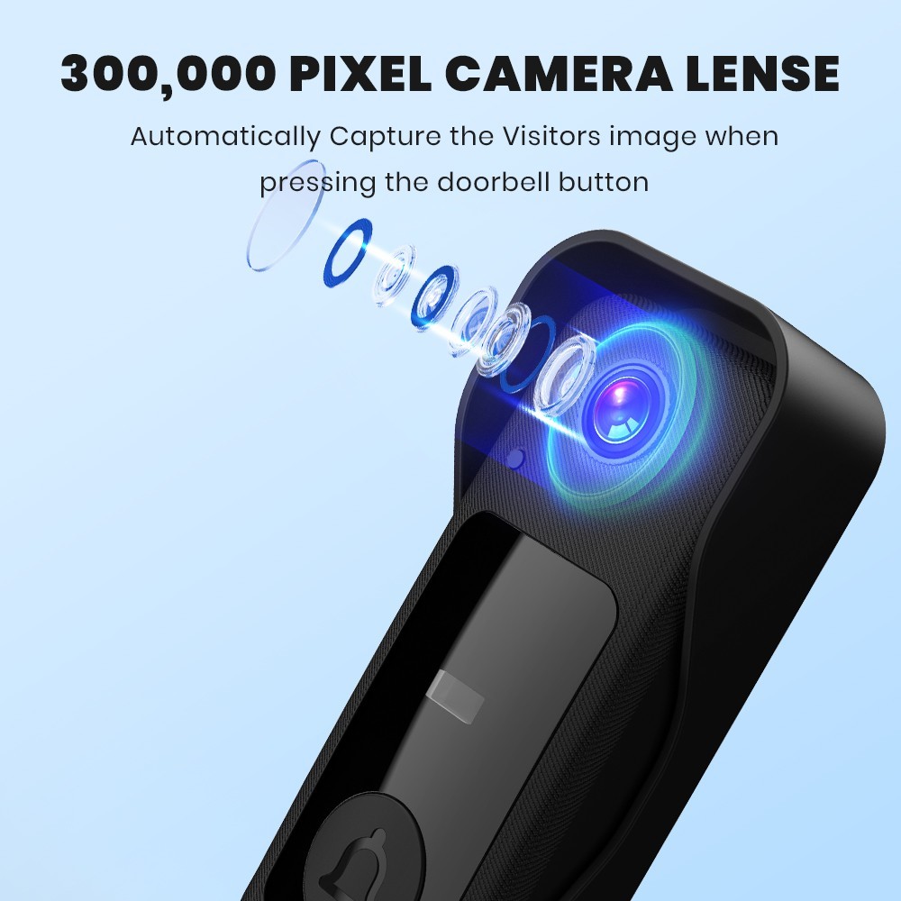 Smart Visual Intercom Video Doorbell PIR Motion + Wireless Chime+WIFI Cloud Save