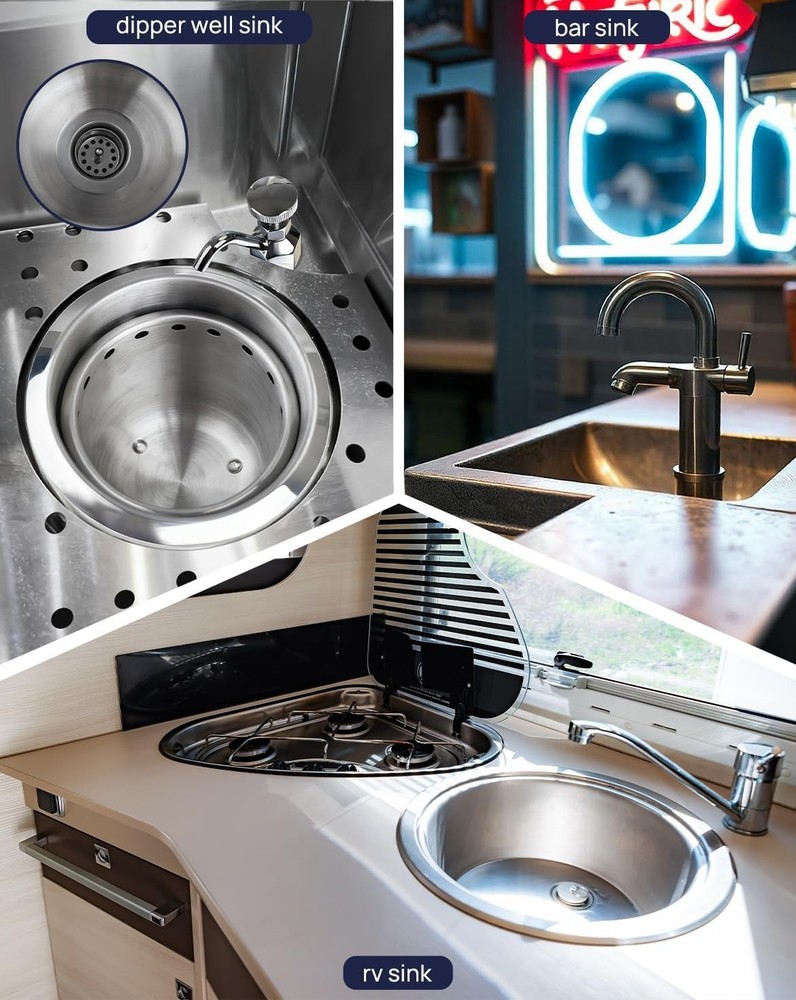Professional 2" Kitchen Sink Drain Set featuring Strainer and Stopper