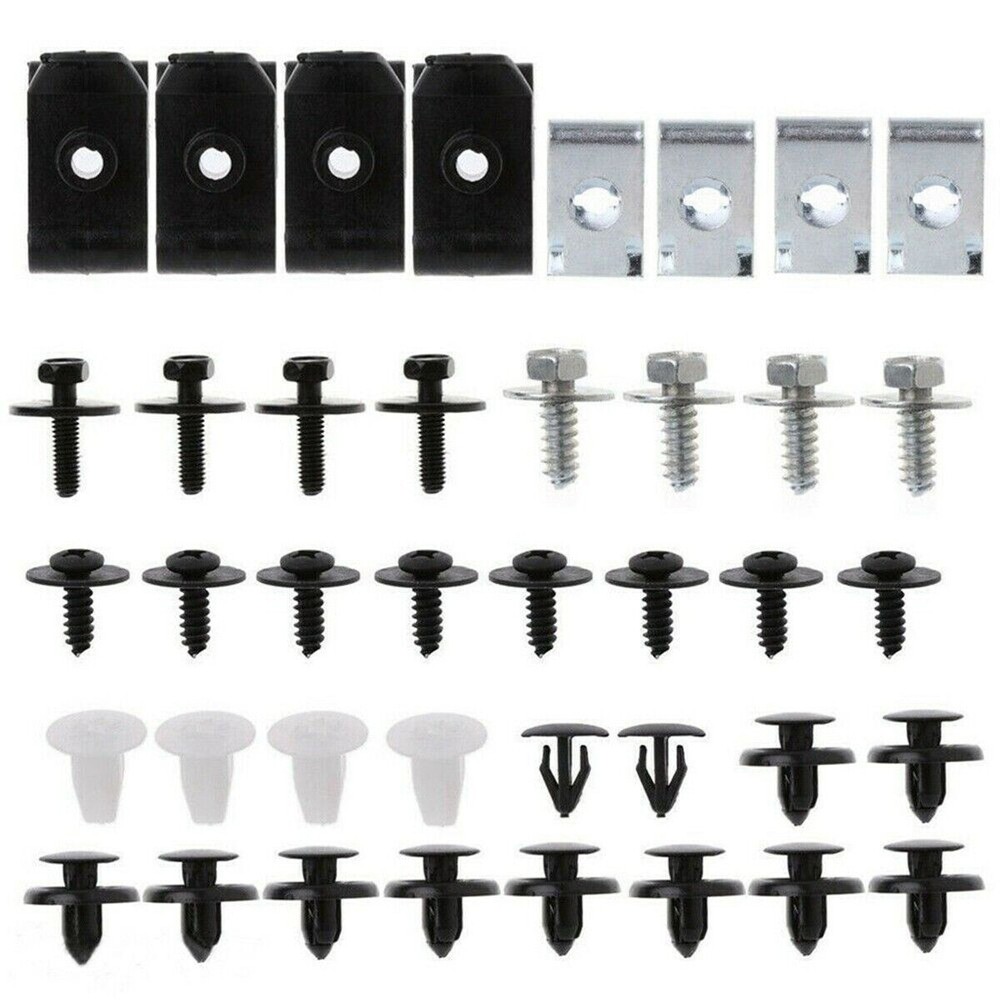 Engine Undertray Cover Fastener Clips Screws Kit Car Fender Shield Splash Guard