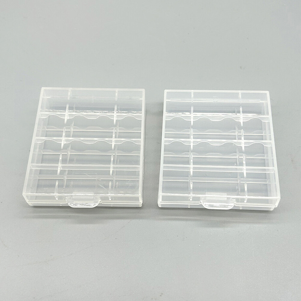 Battery Storage Case for AA/AAA, Battery Holder Box (20 Pack Clear)