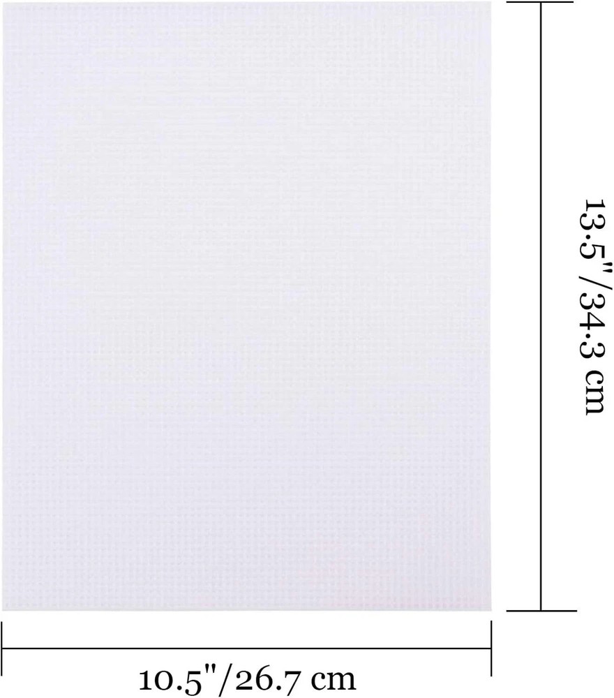 20 Pack 7 Count Clear Plastic Mesh Canvas Sheets for Embroidery Crafting - 10...