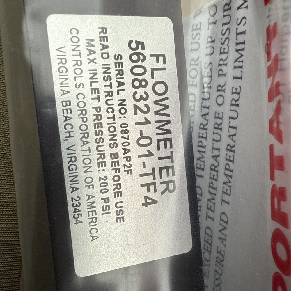 CONCOA 5608321-01-TF4 FLOW METER