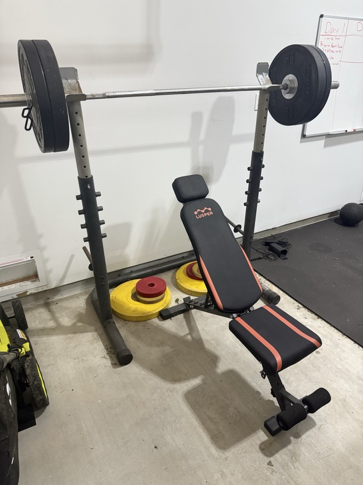 Adjustable Bench Press And Squat Rack
