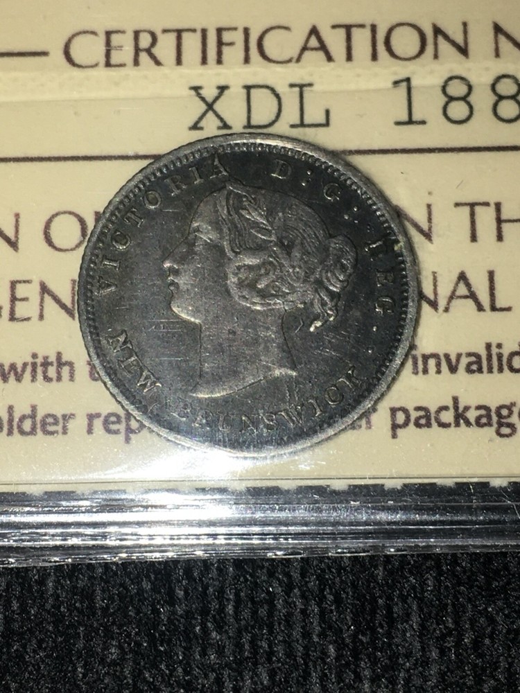 1862 ICCS Graded New Brunswick Five Cent, **VF-30**