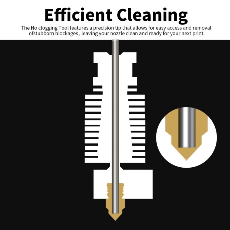 3D Printer Nozzle Highly Efficiency Easy Maintenance for Clogged