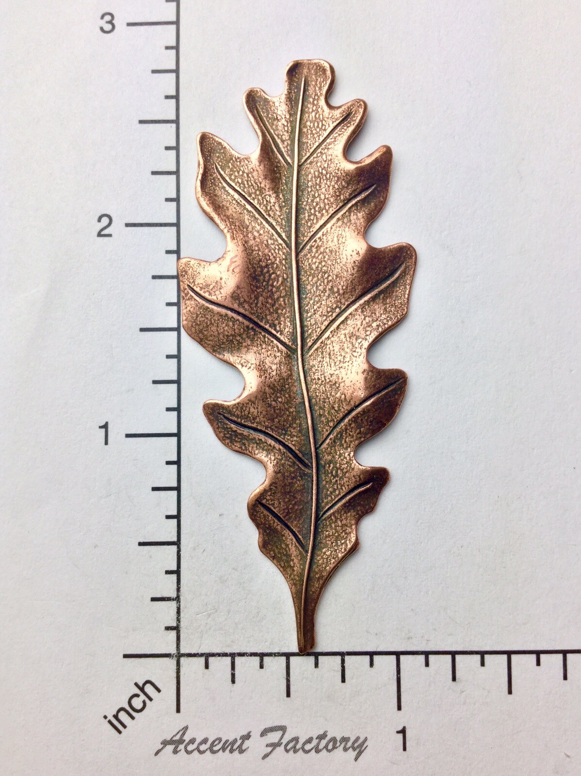 32985 Victorian Oak Leaf Brass Jewelry Finding Copper Oxidized