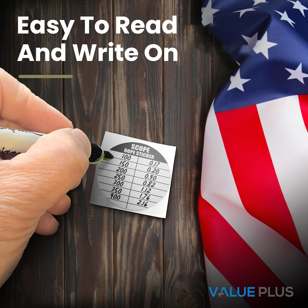 14-Pack Long-Range Shooting Scope DOPE Stickers for Range and Dope Cards