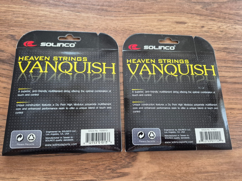 2 sets Solinco Vanquish Tennis String 40ft (12.2m)