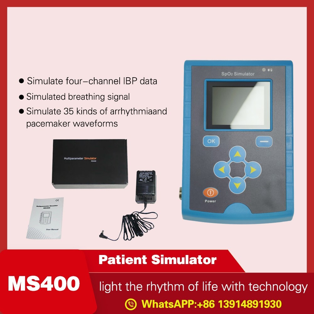 MS400 multi-parameter patient simulator ECG lBP temperature patient simulator