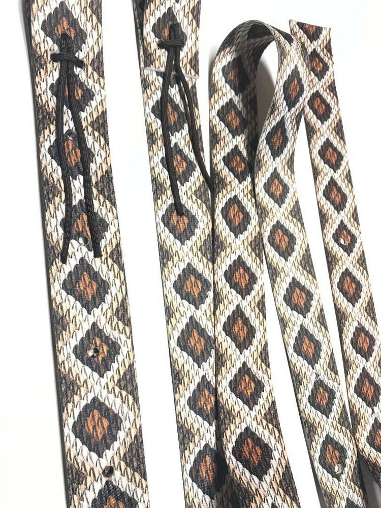 Cinch strap set rattlesnake pattern