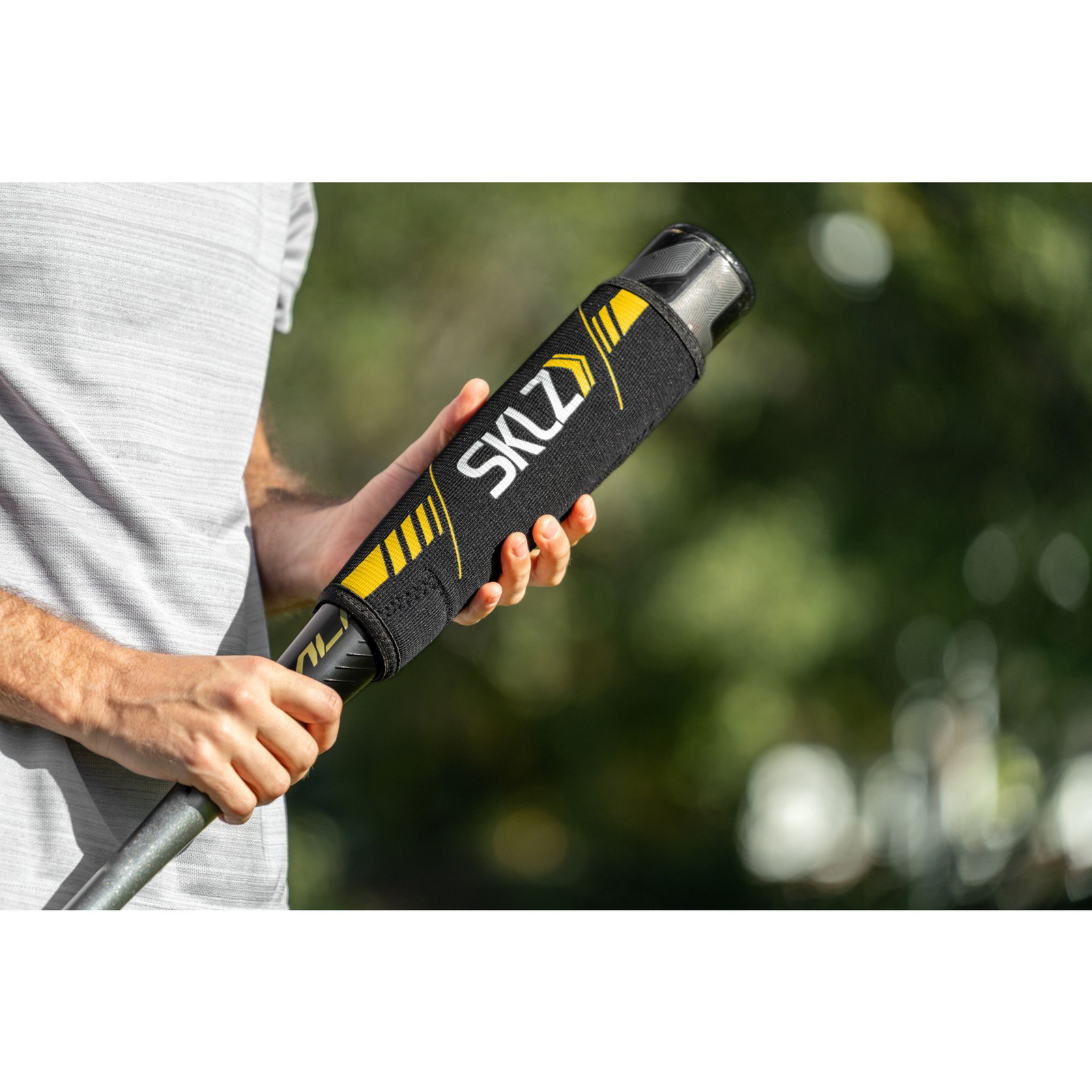 SKLZ Baseball Bat Pop Wrap Protective Neoprene Sleeve - Black/Yellow