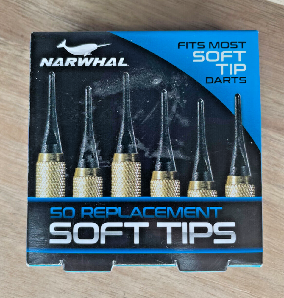 Narwhal Soft Tips for Darts - 50 Count - New in Package