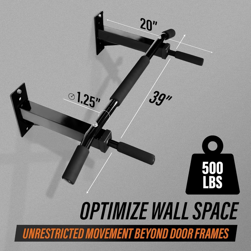 Pull up Bar Wall Mounted - Multifunctional Wall Mounted Pull up Bar for Home Gym