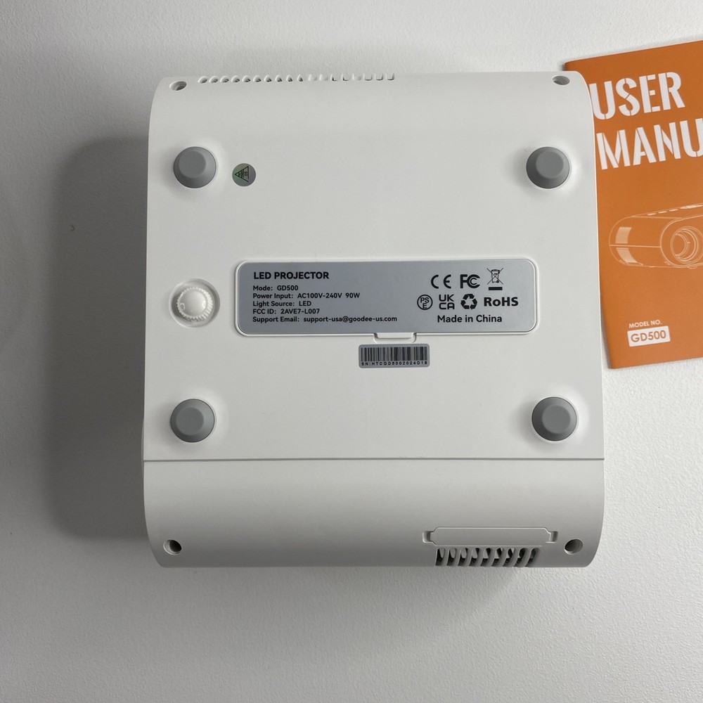 GooDee GD500 Video Projector White New Open Box