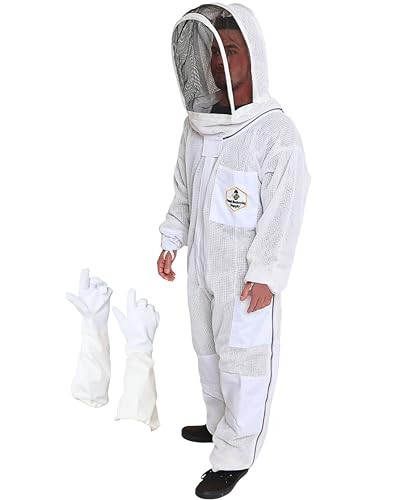 3-Layer Ventilated Bee Suit, Beekeeper Suit Kit with Detachable 3X-Large