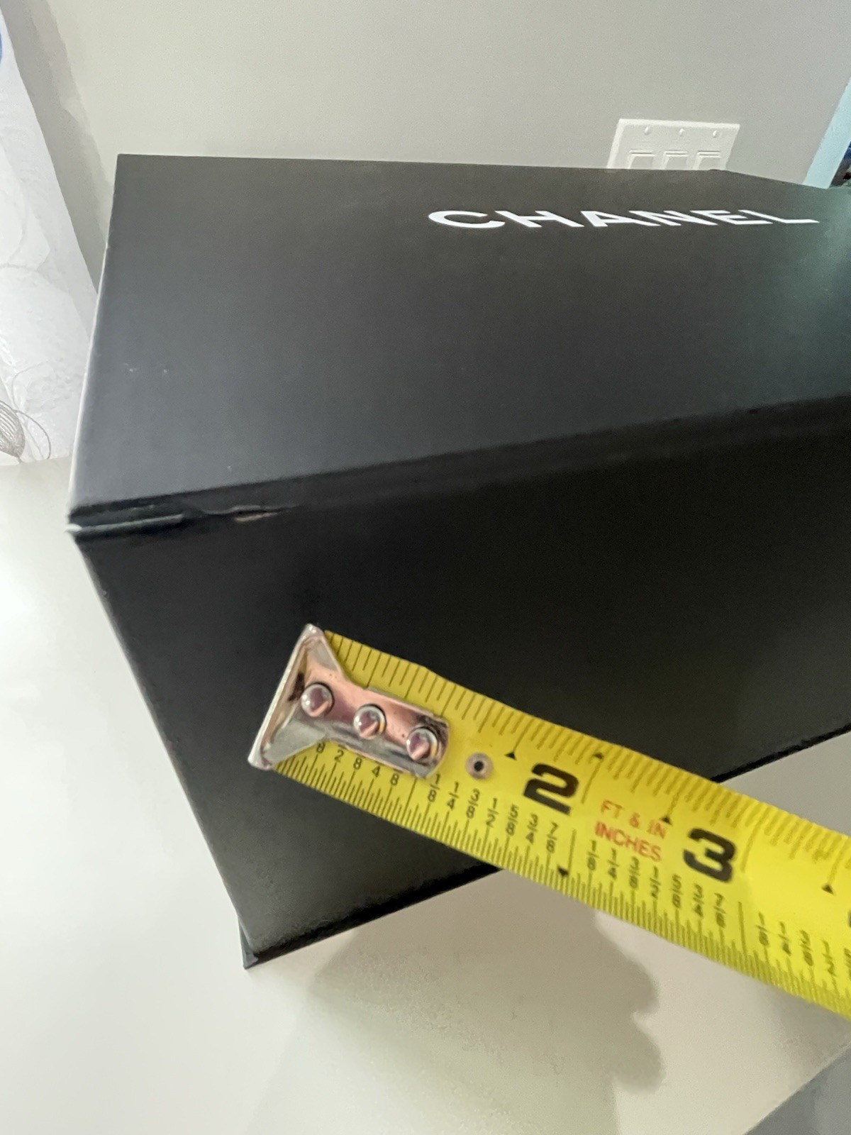 Auth Chanel Black Magnetic Gift Box XL Classic Flap 18” X 14” X 8” Flaws