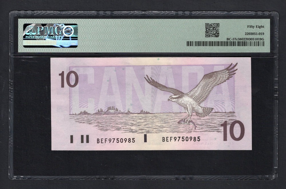 Canada 10 Dollars 1989 BC-57c About Uncirculated