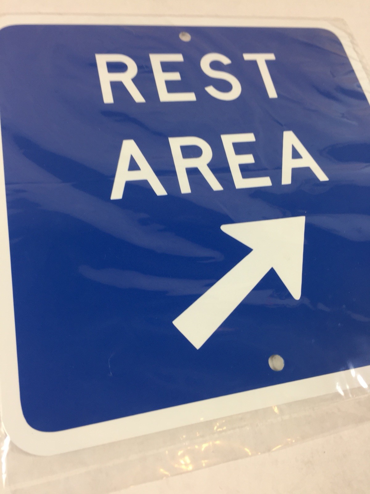 Rest Area Metal blue Road Traffic Sign 6"x6" (NEW)
