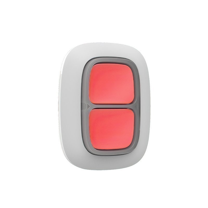 Ajax DoubleButton Wireless Panic Button, White