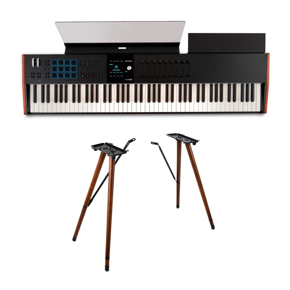 Arturia KeyLab 88 mk3 88 Key Weighted Black Keyboard Controller Bundle
