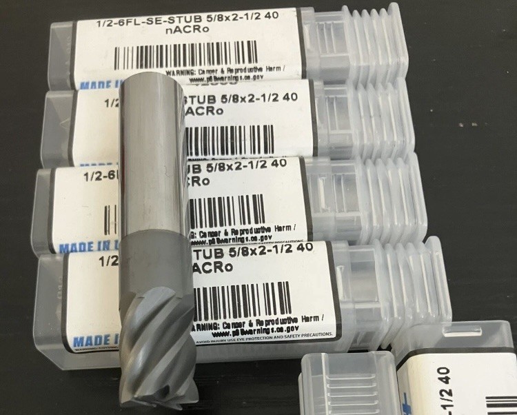 1/2-6FL Carbide .02 Cr End Mill