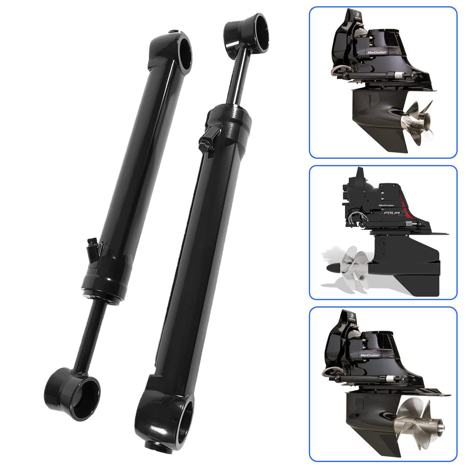 For MerCruiser Mercury Bravo Power Trim Tilt Ram Cylinder Port & Starboard 2PCS