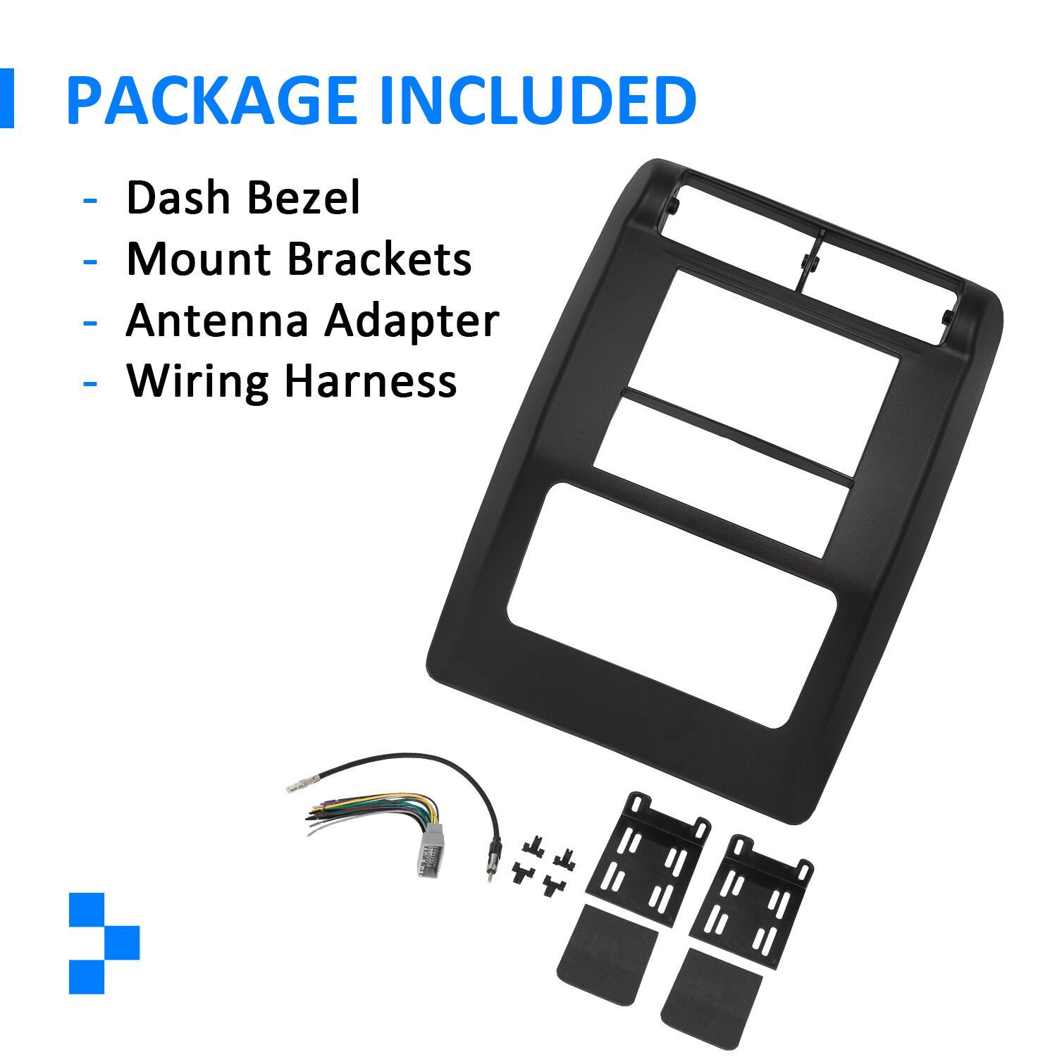 For 2003-2006 04 05 Jeep Wrangler TJ Double Din Radio Dash Kit w/ Wiring Harness
