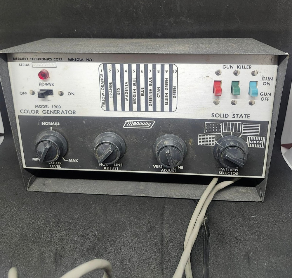 Mercury I900 Solid State Color Pattern Generator TV Service Repair POWERS ON