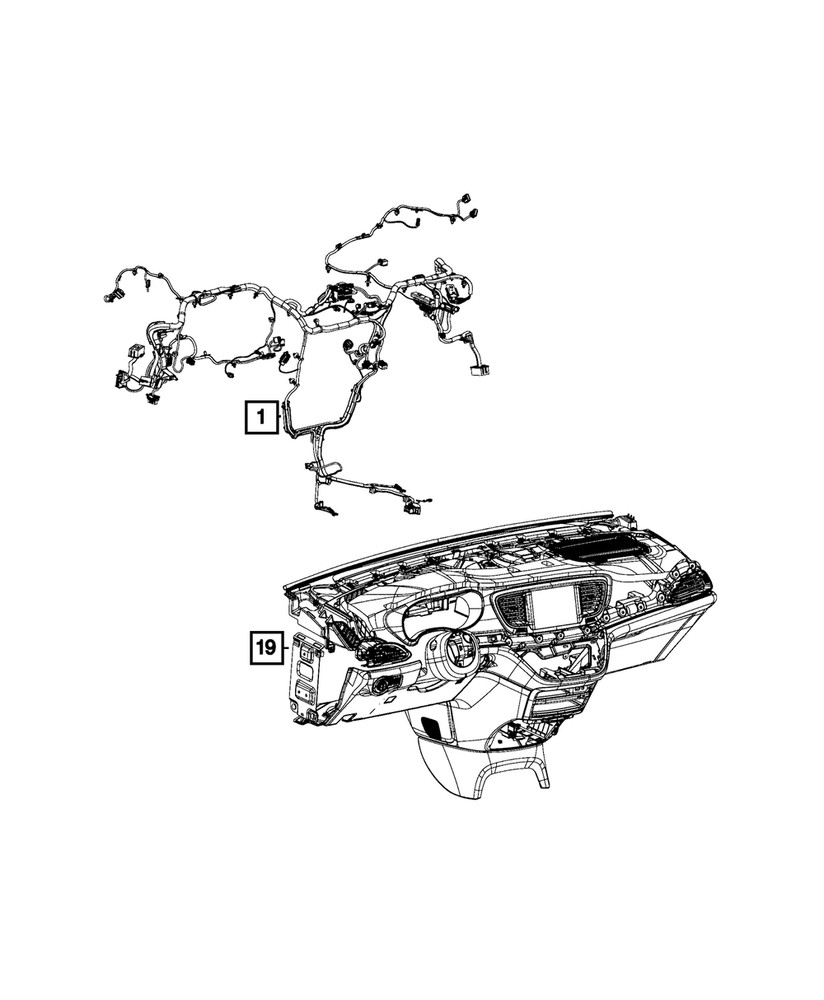 Genuine Mopar Instrument Panel Wiring 68285436AF