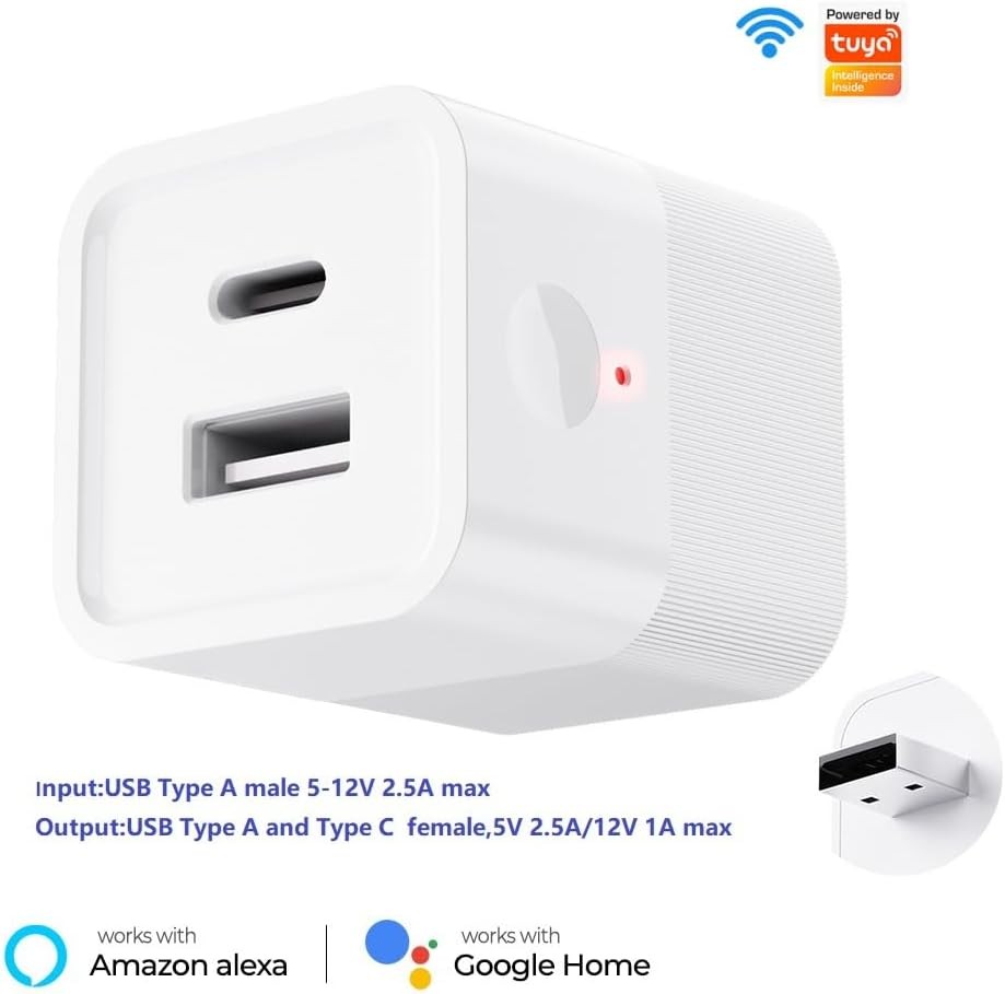 Smart 5-12V DC Outlet Switch with Remote Timer for USB Devices