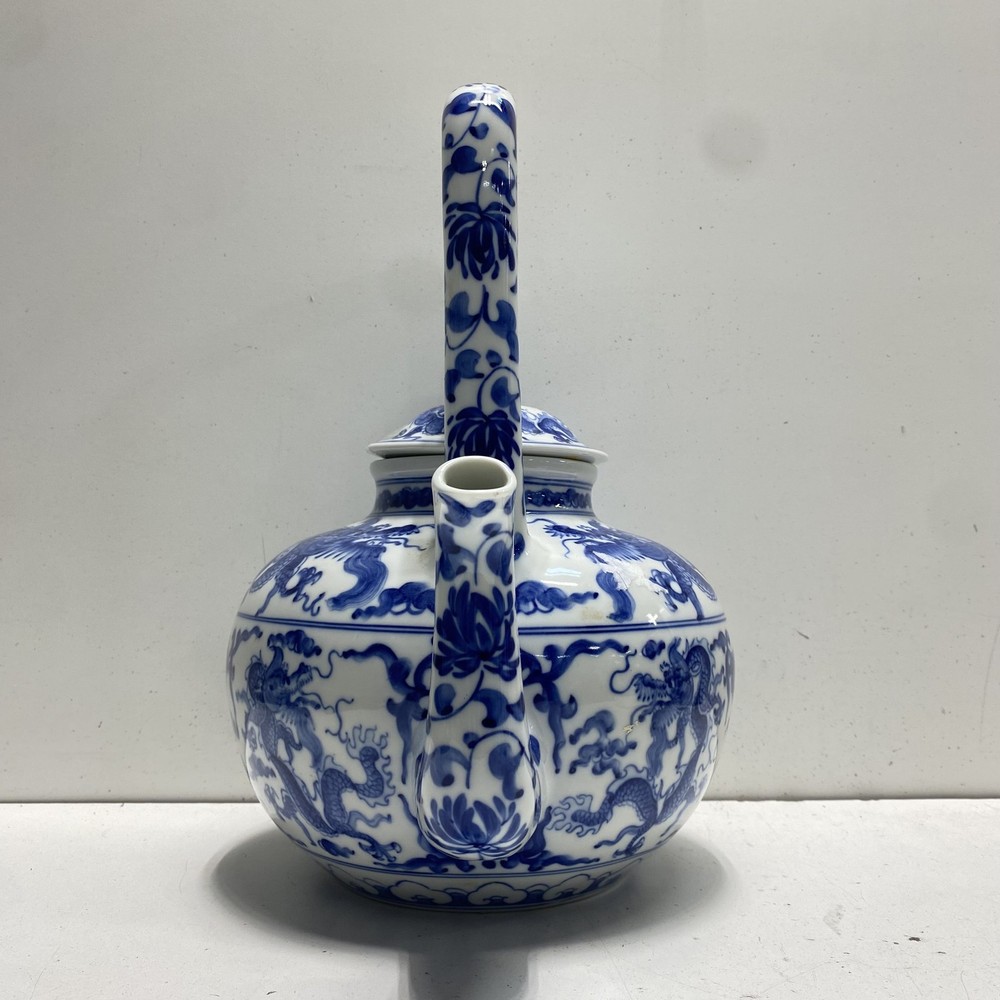 Blue Dragon Chinoiserie Tea Pot