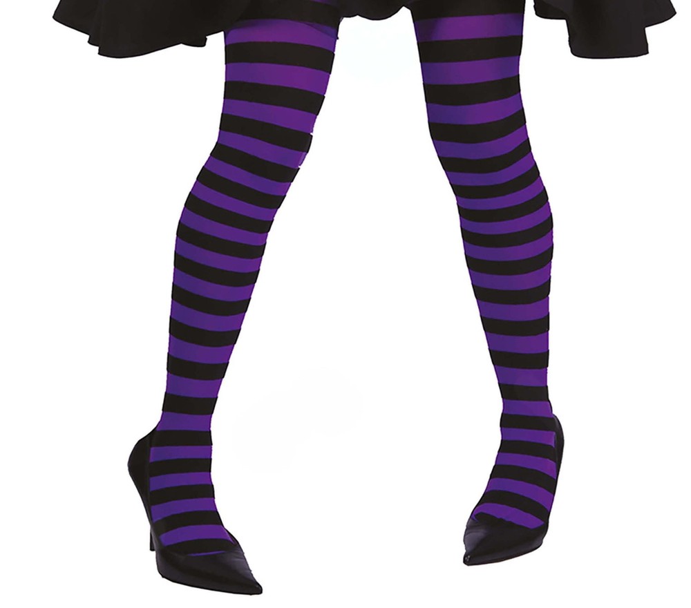 PURPLE STRIPED TIGHTS