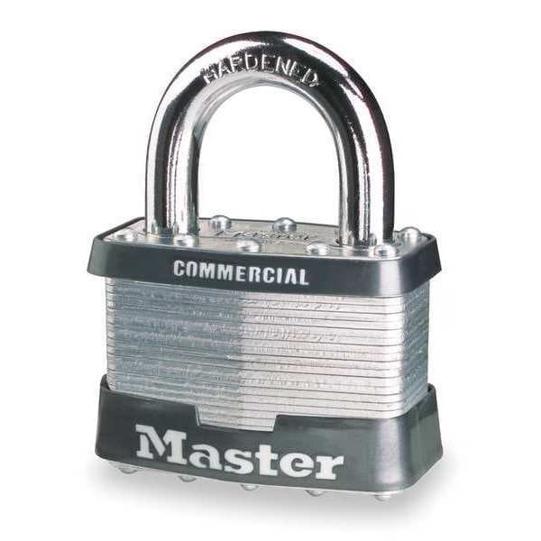Master Lock 7Lj Padlock, Keyed Different, Long Shackle, Rectangular Steel Body,