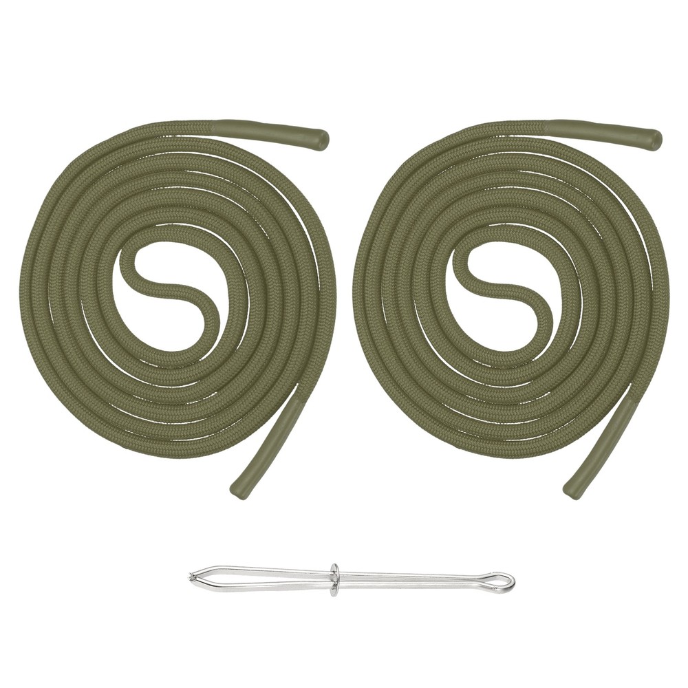2pcs 53inch Drawstring Cords Hoodie String with Easy Threader Dark Green