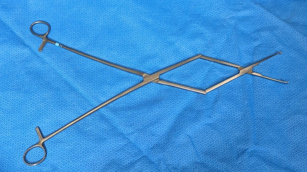 Double Articulating Extra Long Allis Tissue Forceps Surgical Instrument
