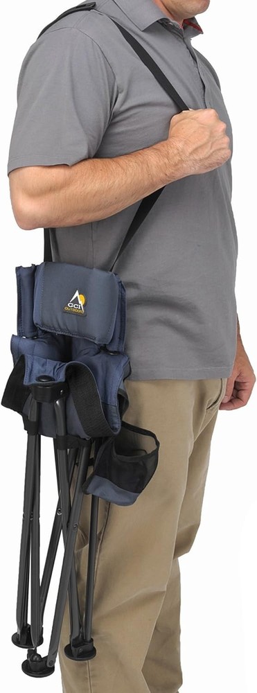 Packseat Portable Camping Stool - Midnight, Foldable & Lightweight Comfort
