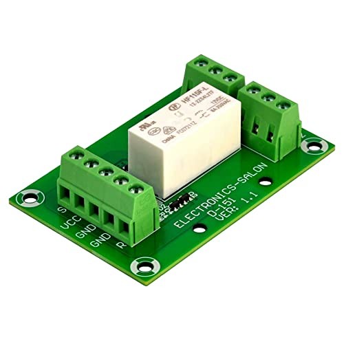 ELECTRONICS-SALON Bistable/Latching DPDT 8 Amp Power Relay Module, DC12V Coil