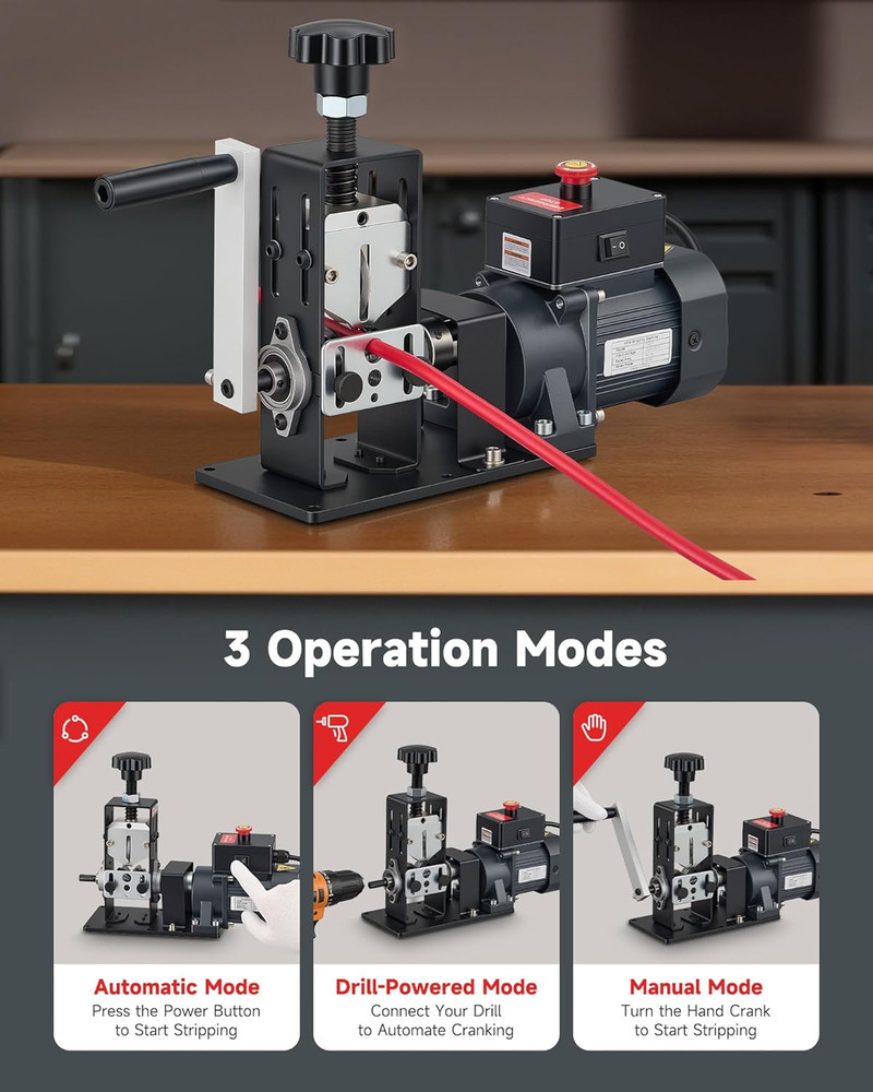 Automatic Wire Stripper Machine, Wire Stripper Electrical for 0.06"-0.9" (1.5-22