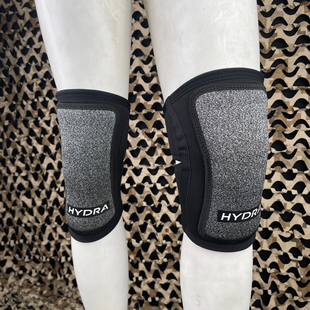 NEW Hydra Black 2.0 Paintball Knee Pads - Black/Grey - Medium