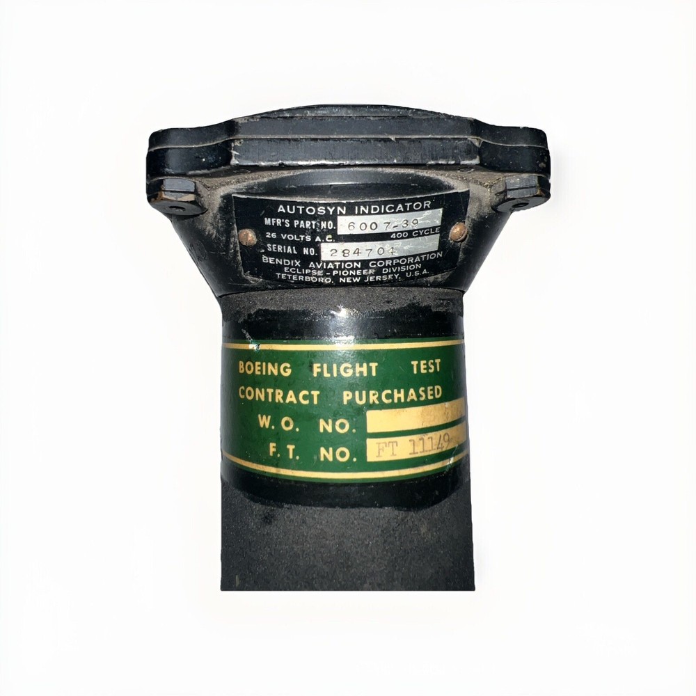 Rare Boeing Flight Test Bendix Autosyn Indicator
