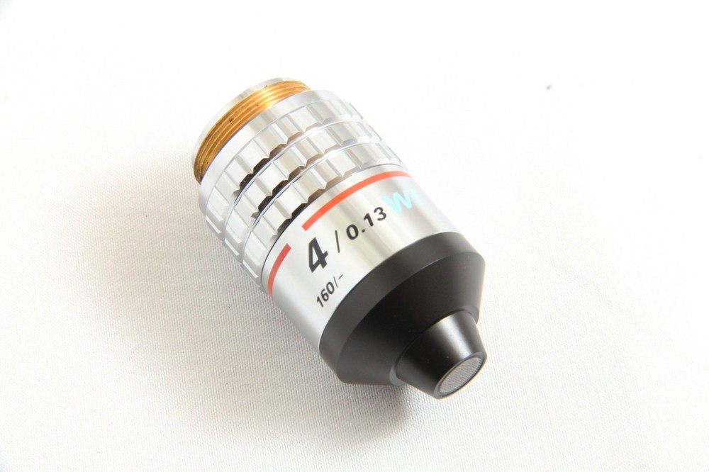 Near Mint Nikon Plan 4x / 0.13 WI 160/- Microscope Objective #5509