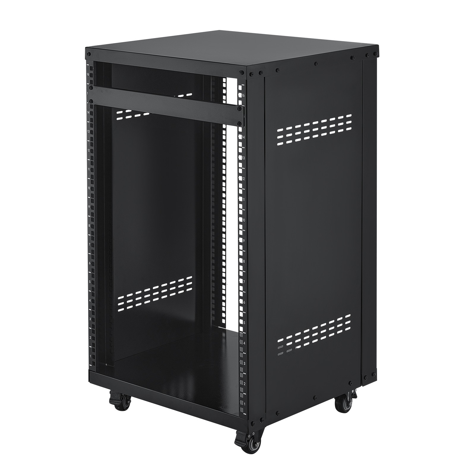 Uimoso 16U AV Rack Stand with 500 lbs Capacity for Network and Studio Equipment