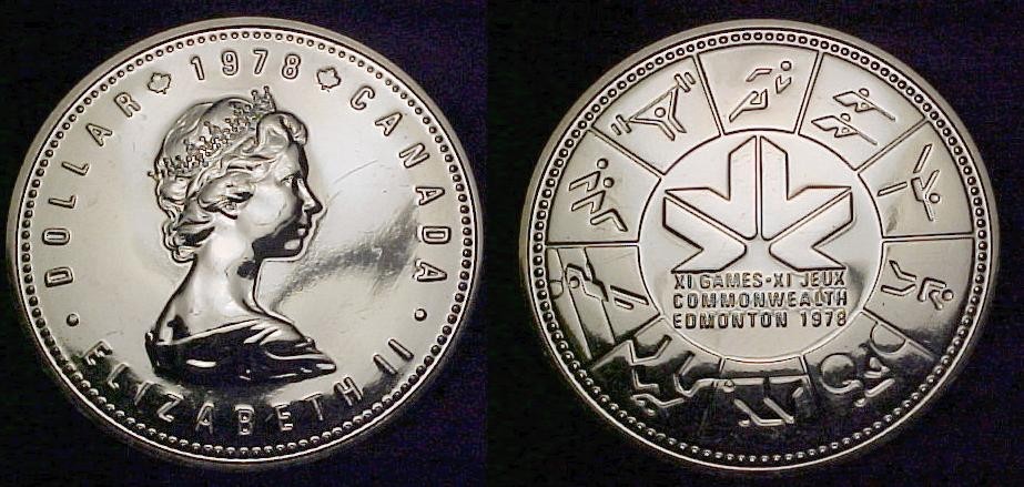 CANADA 1978 Silver Dollar Commonwealth Games Specimen