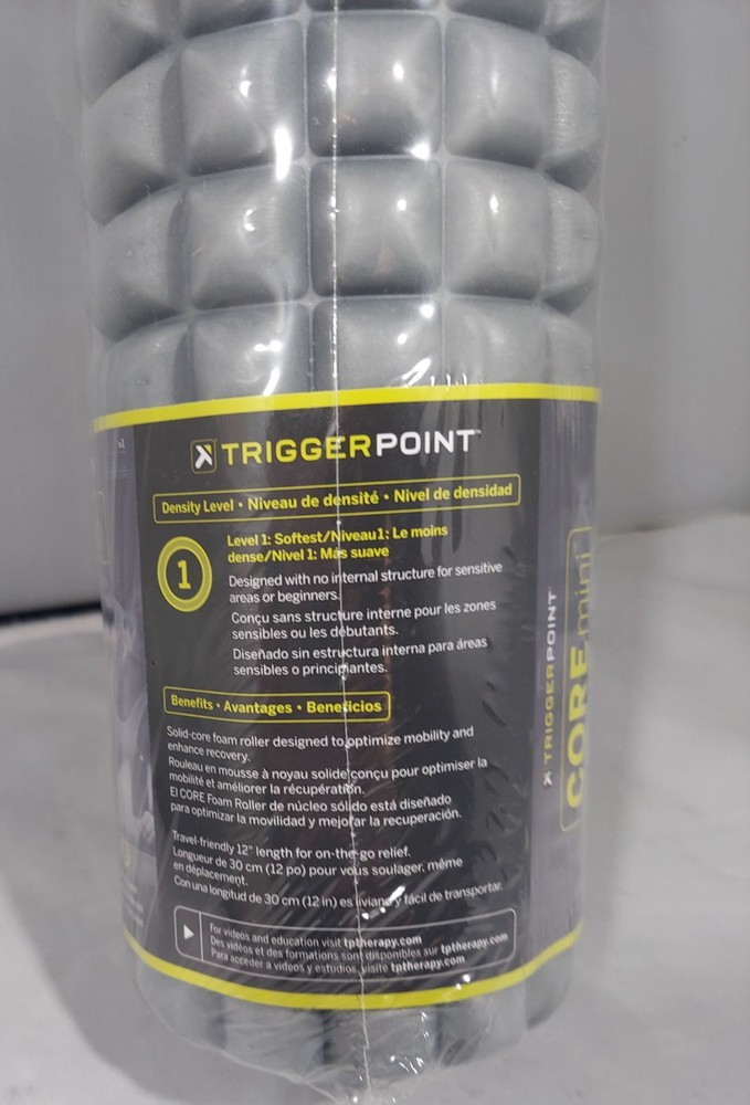 TriggerPoint 12" Solid Core Foam Roller - Gray