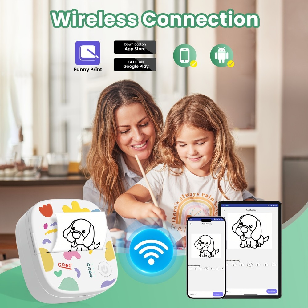 XenGro Portable Wireless Thermal Printer, Mini Photo Printer