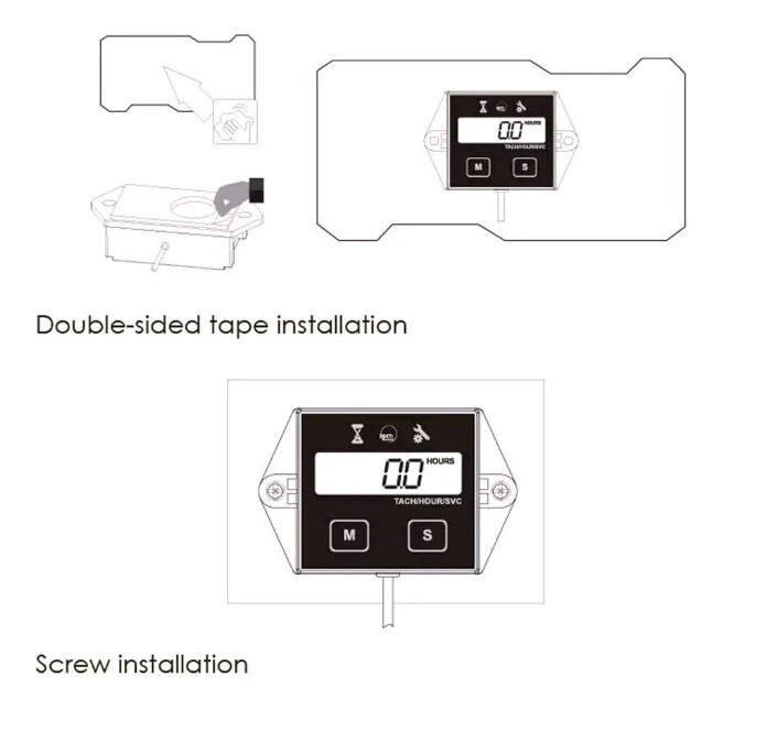 JR-HM011F Self Powered Digital Tachometer Hour Meter,Resettable TOT Hours,Cou...