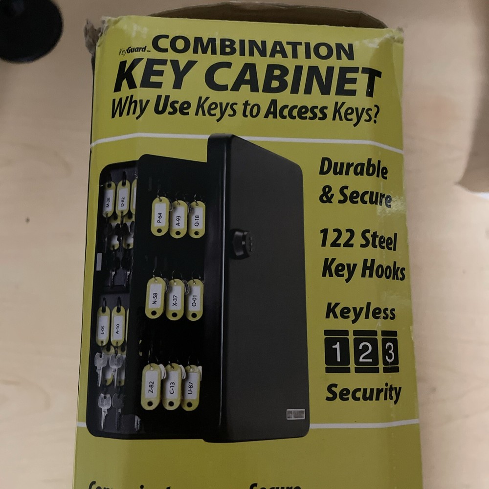 KeyGuard Combination Key Cabinet 122 Key Hooks (Used)