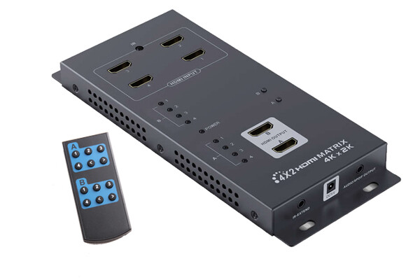 4K 2K HDMI Matrix Switch 4 Input HDMI 2 HDMI Out