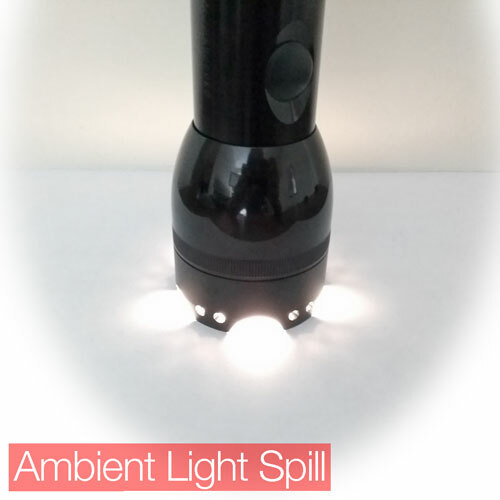 Crenellated Strike Bezel Talon Face Cap Mini Maglite AA Cell Flashlight